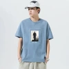 Pure cotton round-neck short-sleeved T-shirt for men's summer, a new style of trendy casual men's wear, half-sleeved summer T-shirt for men Specification image